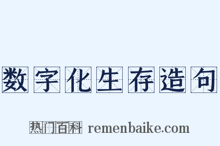 数字化生存造句是什么意思的图片